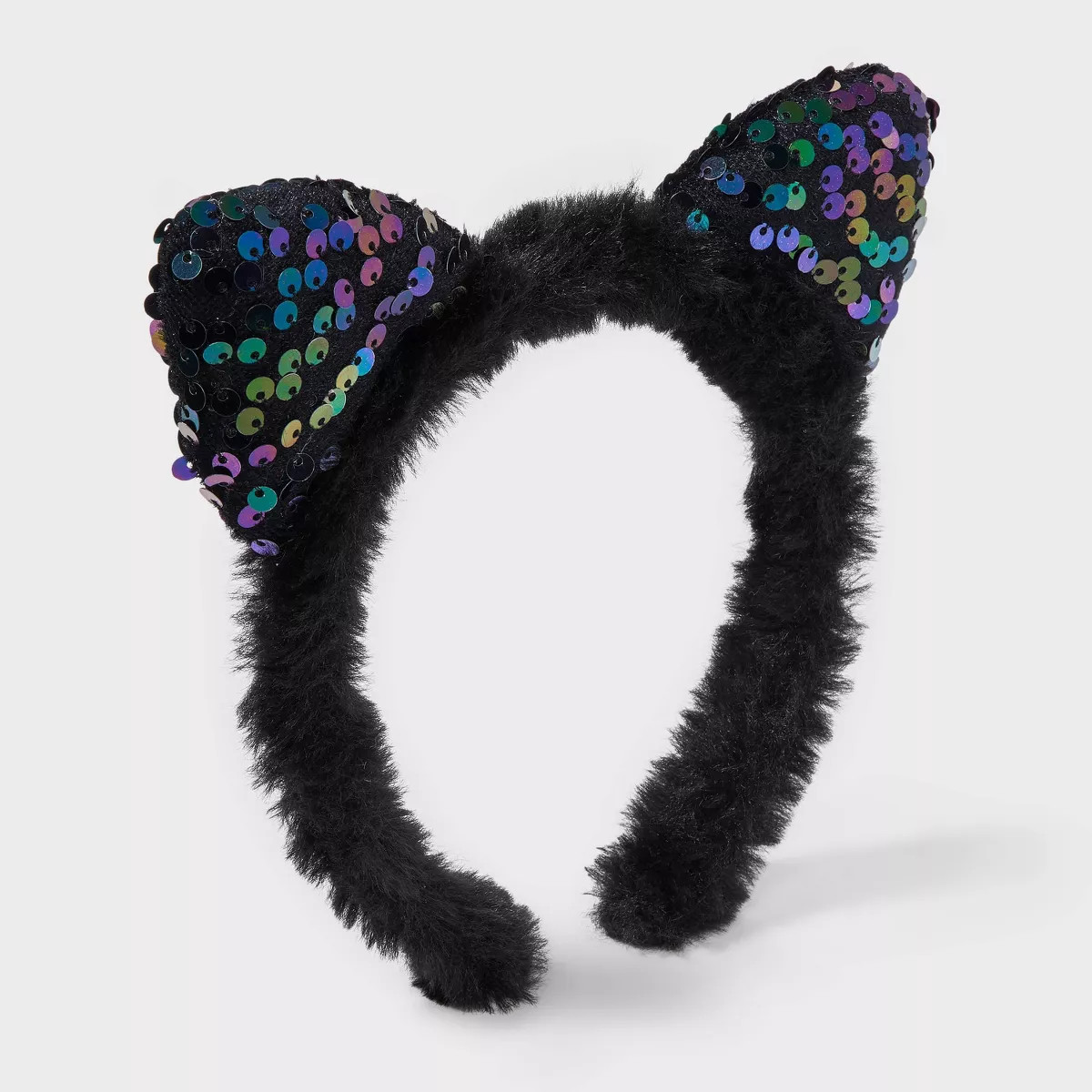Girls' Halloween Cat Ears Headband - Cat & Jack™ Black | Target