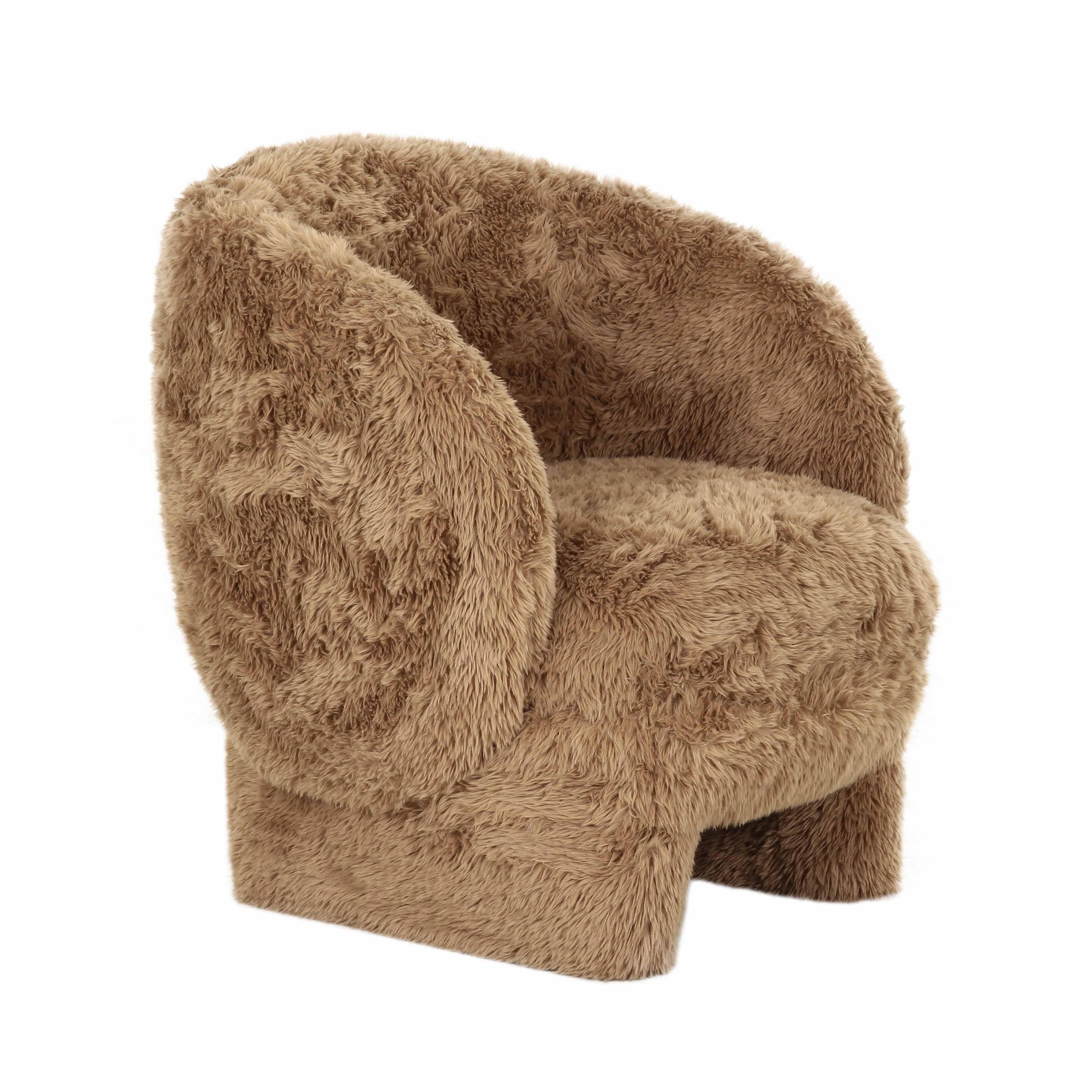 Kiki Contract-Grade Vegan Shearling Accent Chair | TOV Furniture