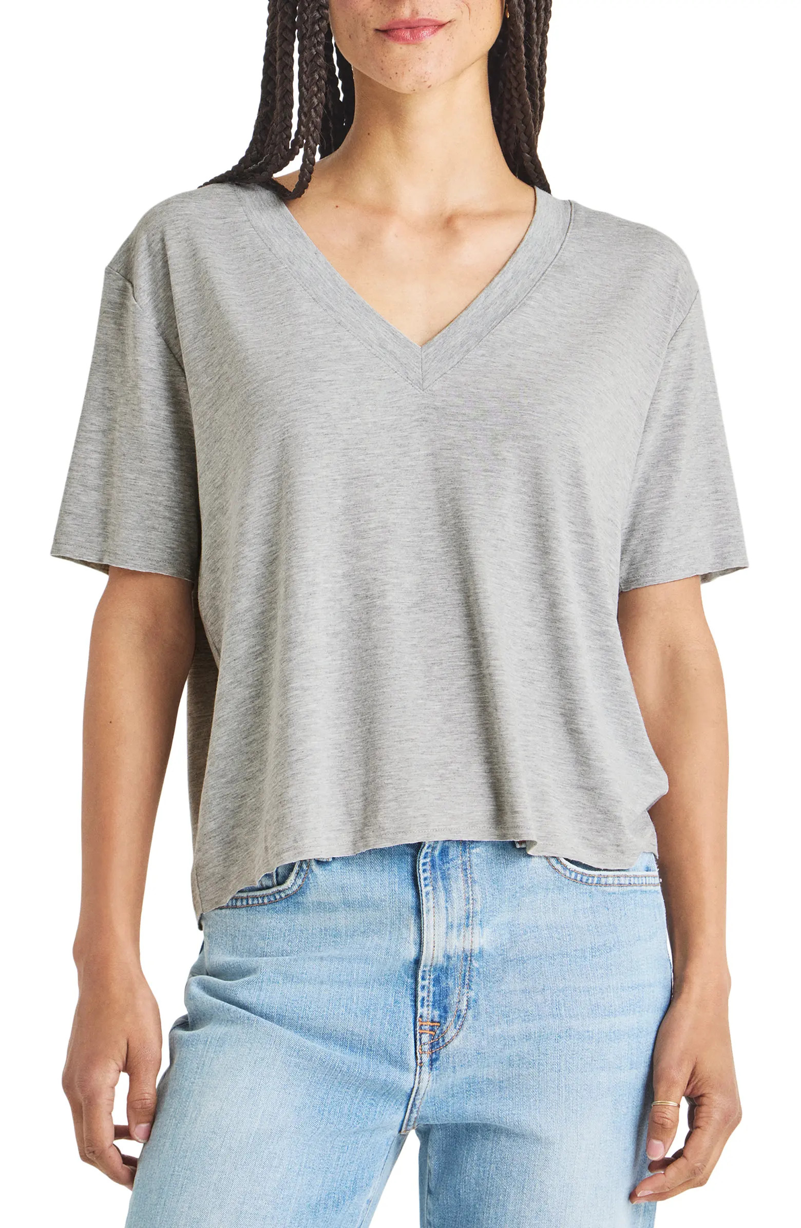 Splendid Lacey Relaxed V-Neck T-Shirt | Nordstrom | Nordstrom