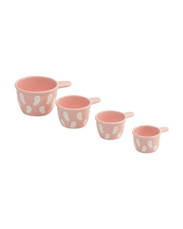 4pc Stoneware Ghost Measuring Cup Set | TJ Maxx