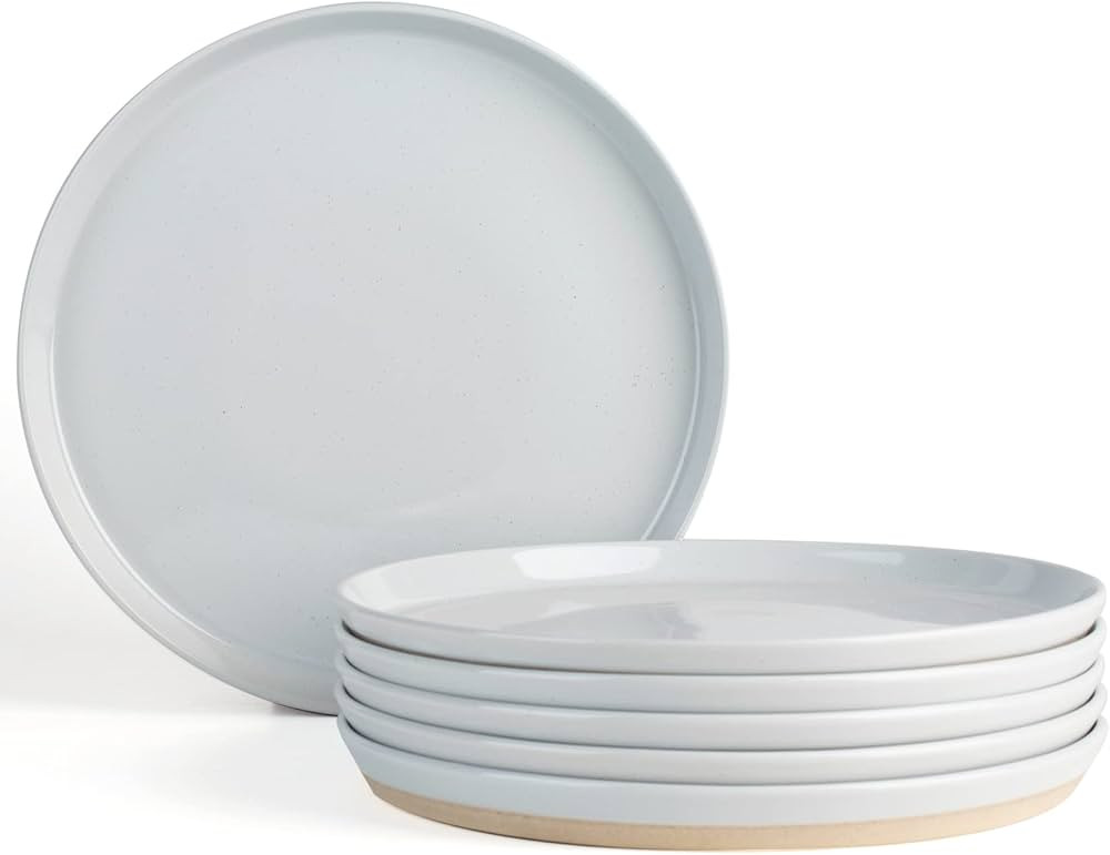 famiware Saturn 6 Pieces Dinner Plates, 10.5 inch Plate Set, Scratch Resistant, Stoneware Dinnerw... | Amazon (US)