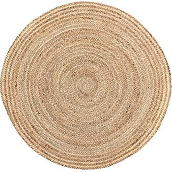 nuLOOM Rigo Hand Woven Jute Area Rug, 5' Round, Natural | Amazon (US)