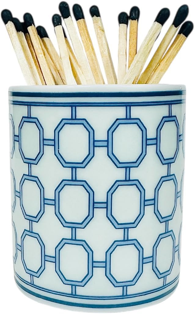 Chinoiserie Long Match Holder with Striker – Tall Design for 3", 4", 5" Matches – Rare Vintag... | Amazon (US)