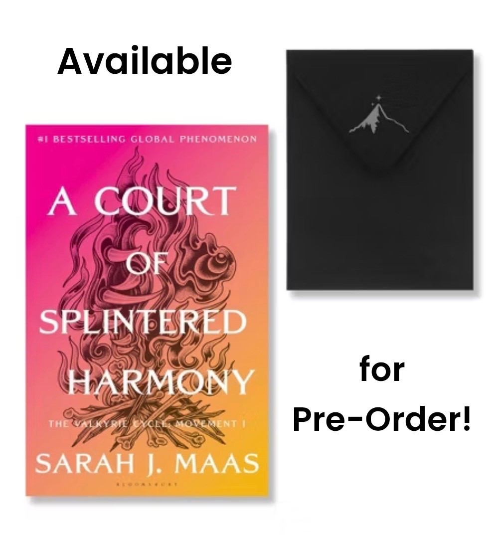 Target has an exclusive version of the upcoming A Court of Splintered Harmony available for pre-order, and it includes an exclusive gift created in collaboration with Sarah J. Maas! This version is only available at Target, and the pre-order locks you into the best pricing  that will be available (you don’t get charged until it ships!) So much anticipation for this new book 📖