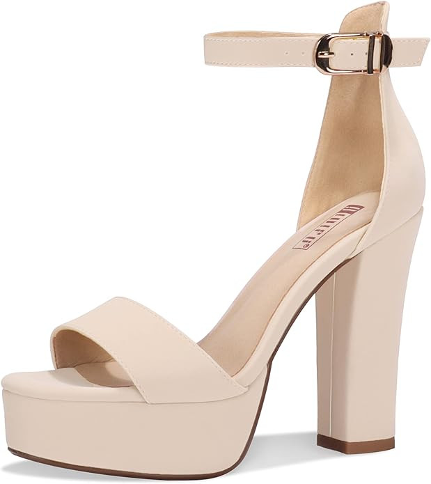 IDIFU Women's Platform Chunky High Heel Sexy Sandals Ankle Strap Open Toe Heeled Shoes for Weddin... | Amazon (US)