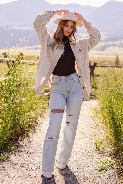 Sulli Distressed Straight Leg Jeans | Shop Priceless