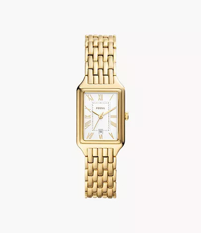 Raquel Three-Hand Date Gold-Tone Stainless Steel Watch | Fossil (US)