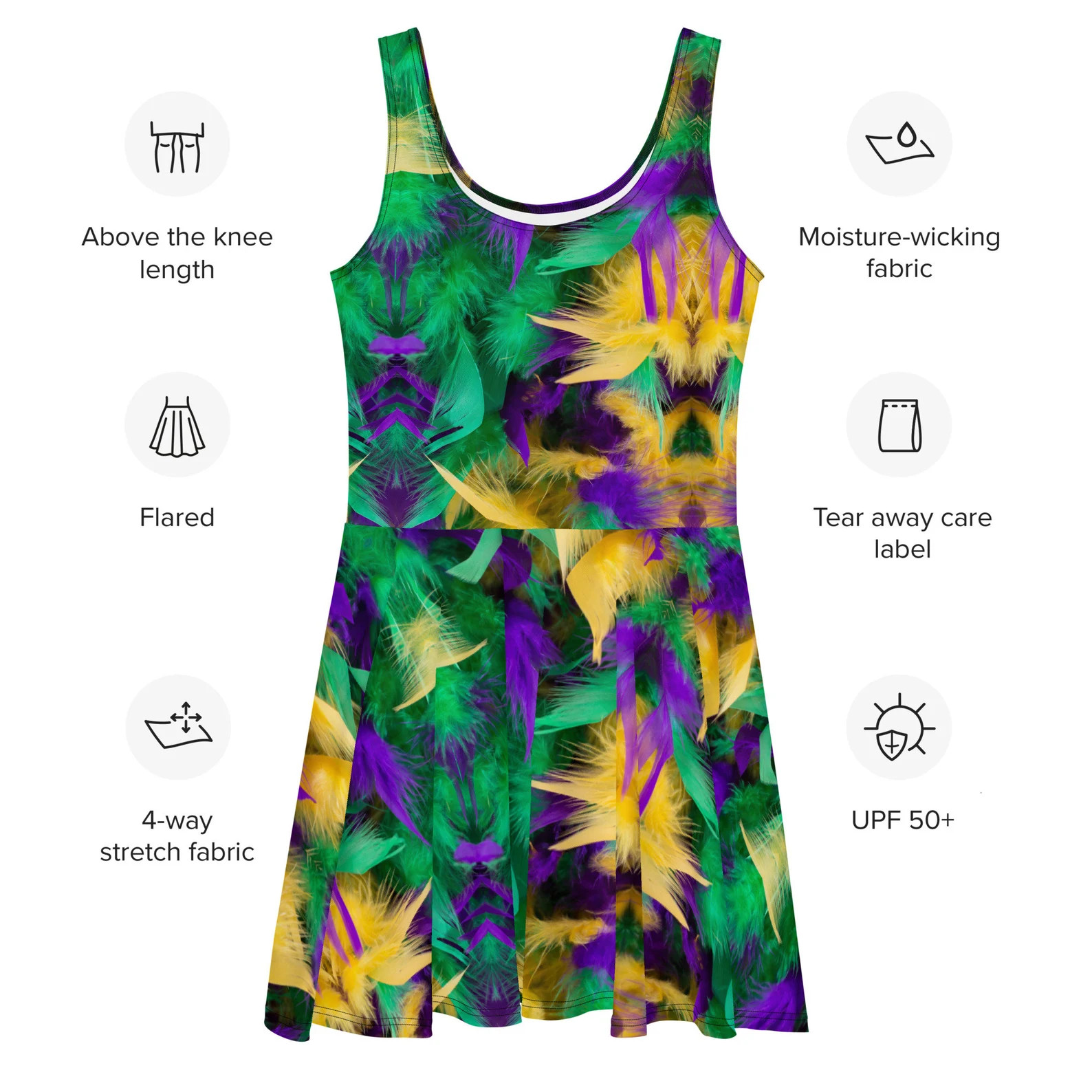 Mardi Gras Dress Skater Dress Fleur De Lis Dress Carnival Dress Womens Mardi Gras Dress Ladies Ma... | Etsy (US)