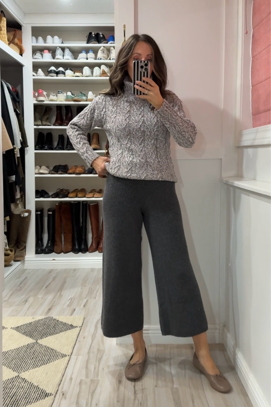 Cozy yet chic lounge pieces! 
Wearing xs in both the turtleneck sweater and bottoms.  

#LTKFindsUnder50 #LTKStyleTip