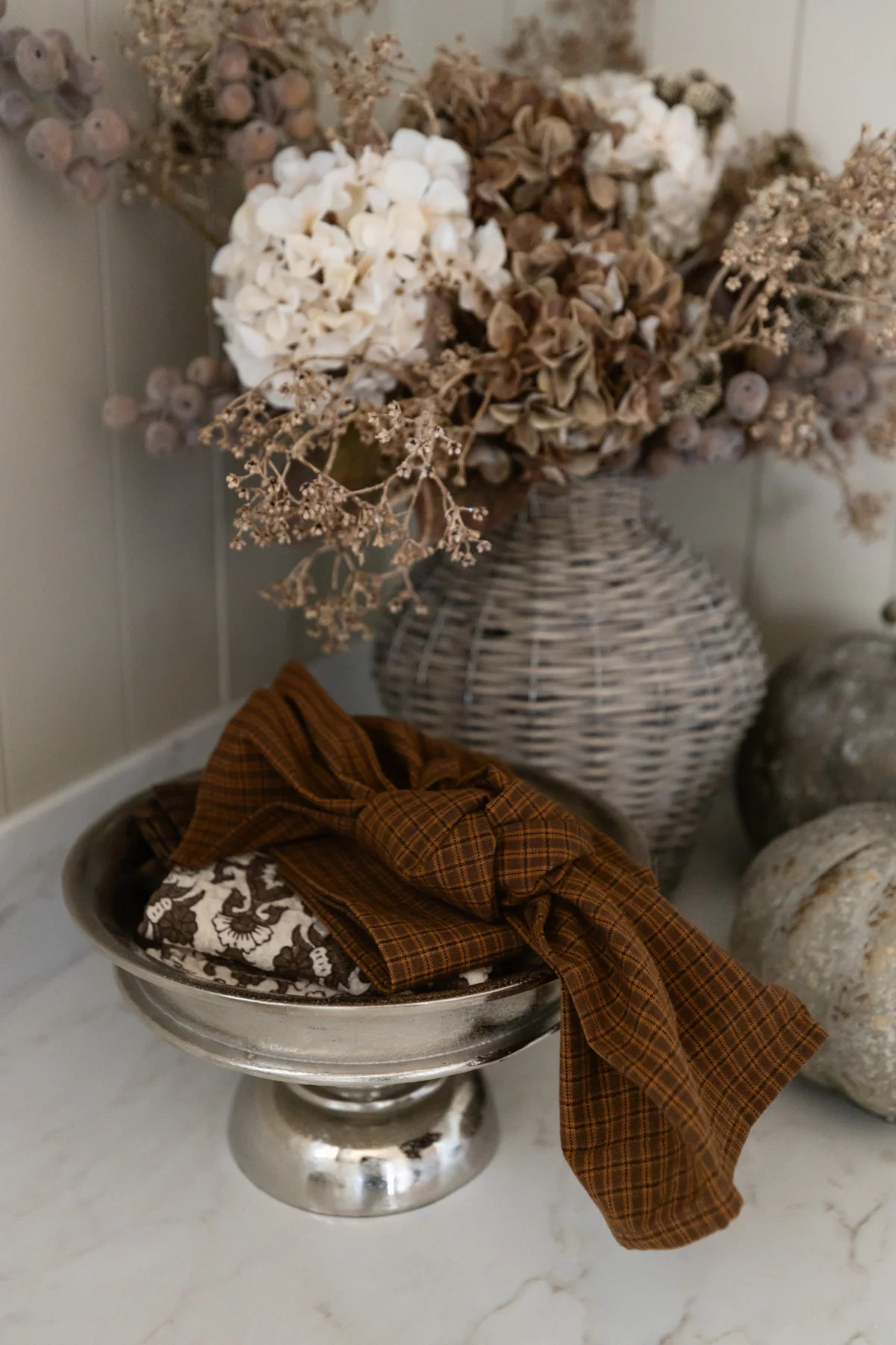 Mini Checkered Tea Towel - Rust | THELIFESTYLEDCO