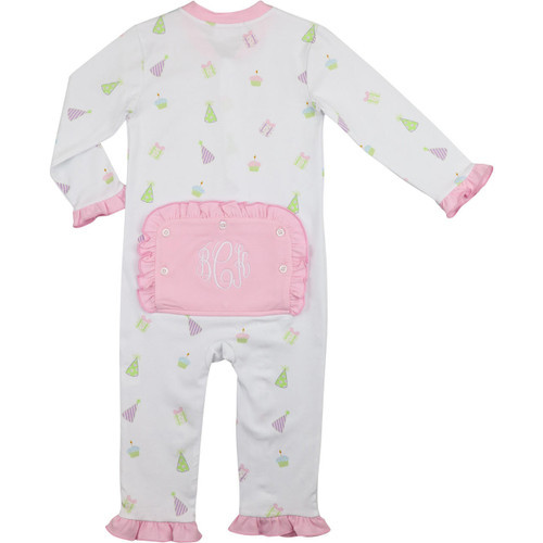 Pink Knit Birthday Zipper Pajamas | Cecil and Lou
