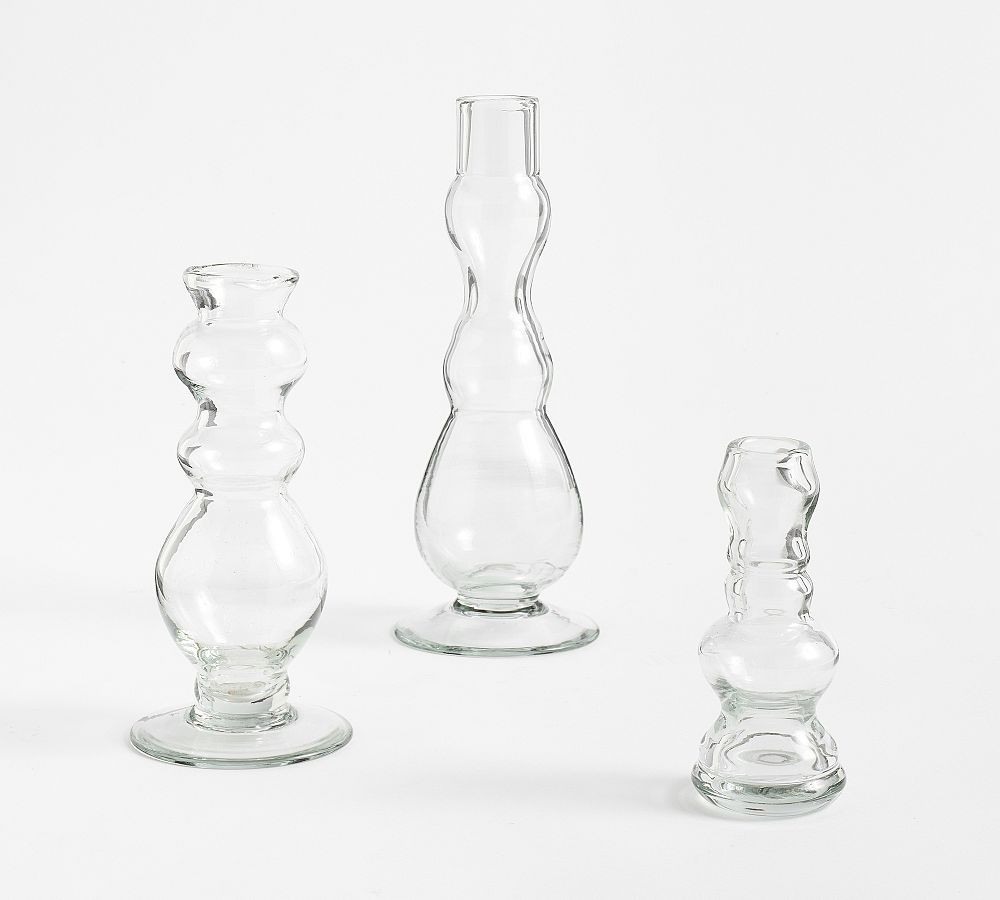 Recycled Bubble Glass Vases - Set of 3 | Pottery Barn (US)