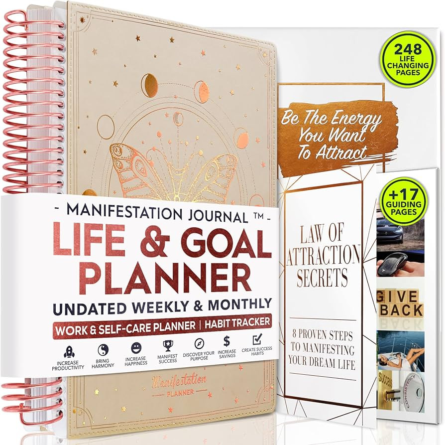 Manifestation Journal – Hourly, Weekly & Monthly Planner | 12-Month to Increase Productivity, L... | Amazon (US)
