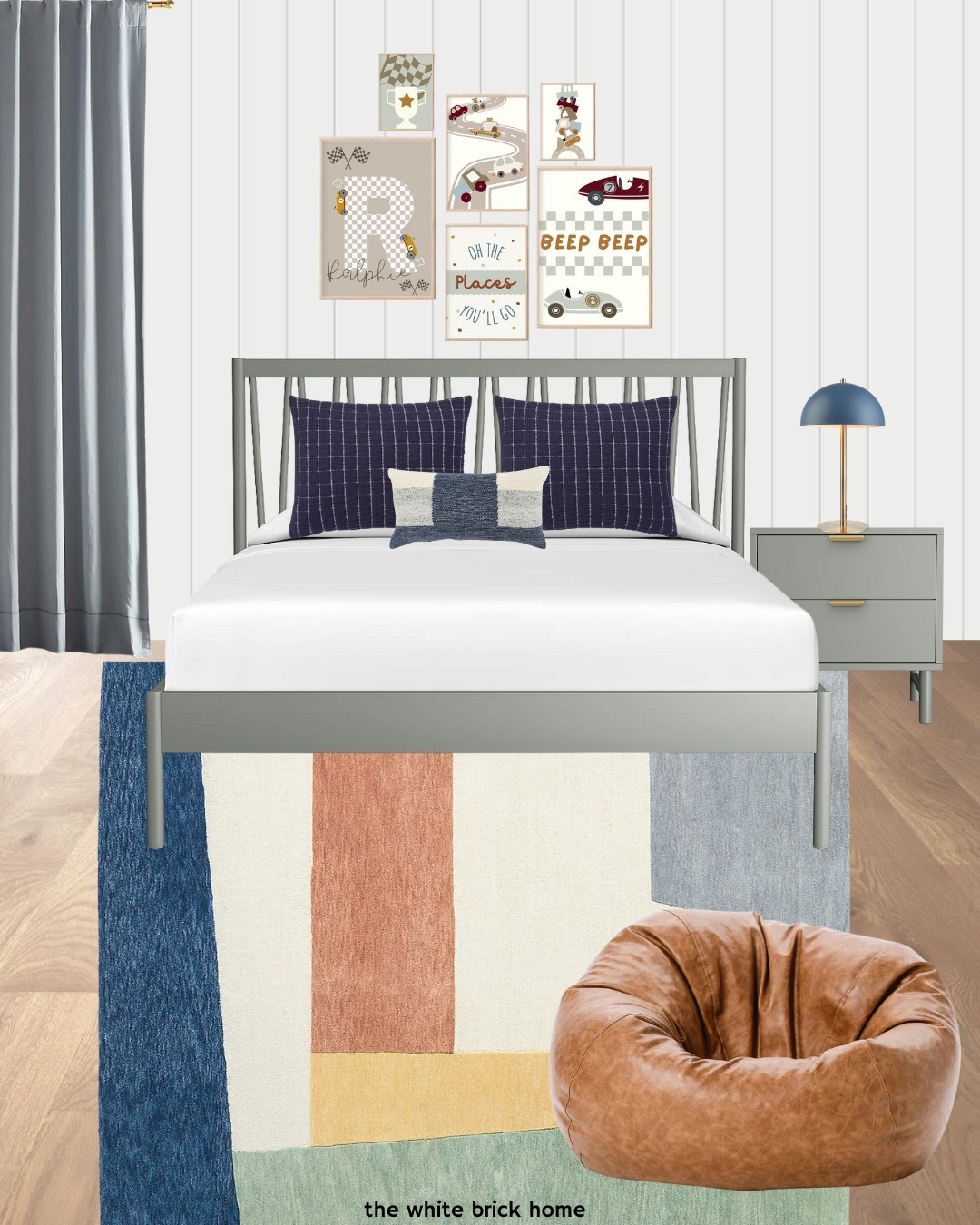 A fun boys bedroom design - this wall art is perfect for above a bed! 
🖤🖤

Boys room, boys bedroom, kids room, kids bedroom, boys room bed, boys room nightstand, boys room chair, bean bag, boys room
Table lamp, lamp, boys room wall gallery, boys room rug, toddler boy, toddler boy bedroom, toddler boy bedroom ideas, curtains, home decor, home design, bedroom finds, crate and kids, Wayfair 

#LTKGiftGuide #LTKKids #LTKHome