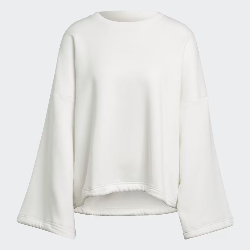 adidas Studio Lounge Fleece Sweatshirt - White | adidas Canada | adidas (CA)