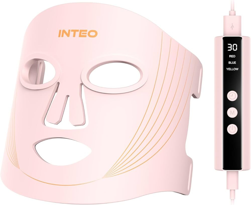 Red Light Therapy for Face, 3 Modes Portable Led Face Mask Light Therapy with Remote, Near-Infrar... | Amazon (US)