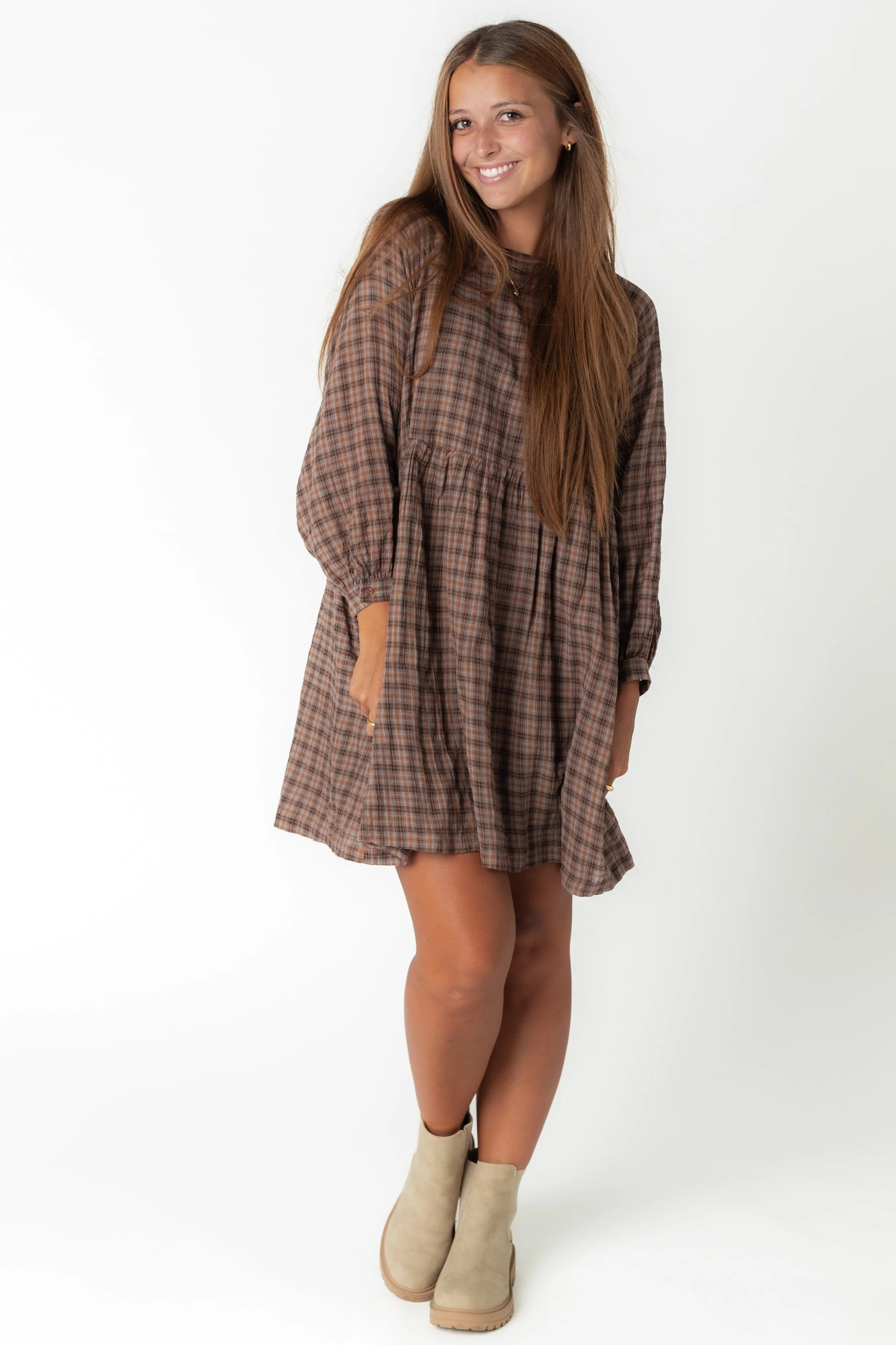 Brass & Roe Crew Plaid Dress | Called To Surf