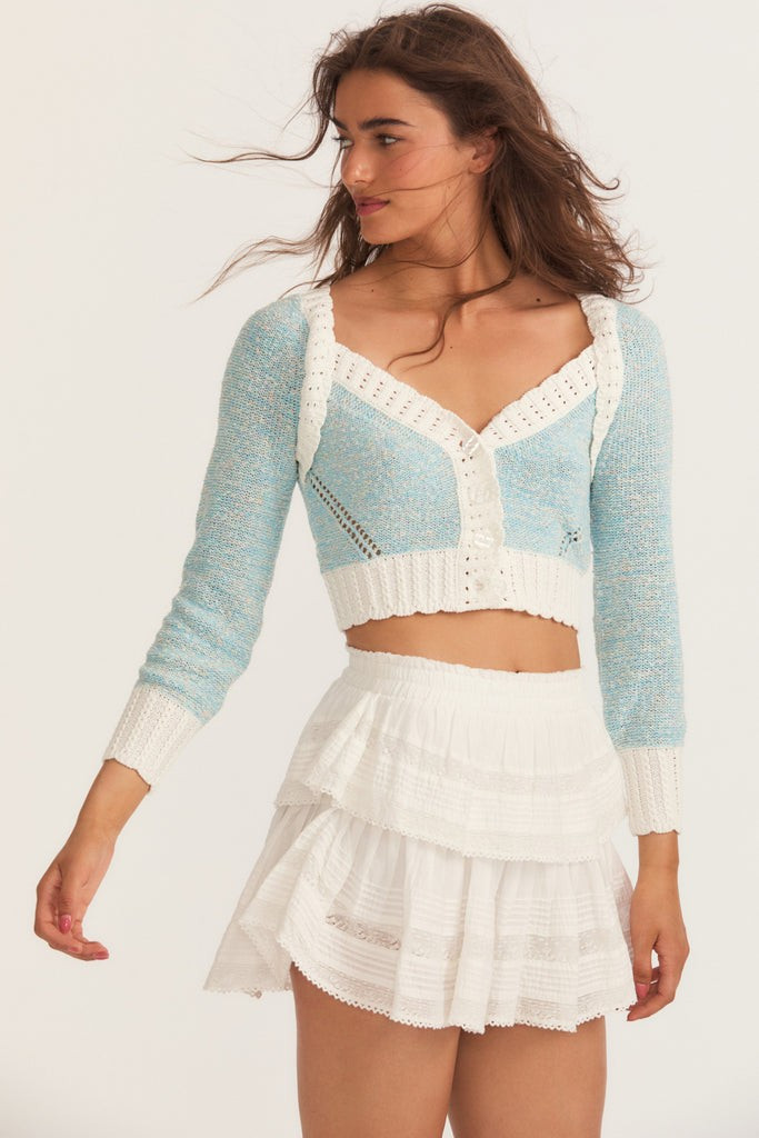 Geneve Crop Cardigan | LOVESHACKFANCY