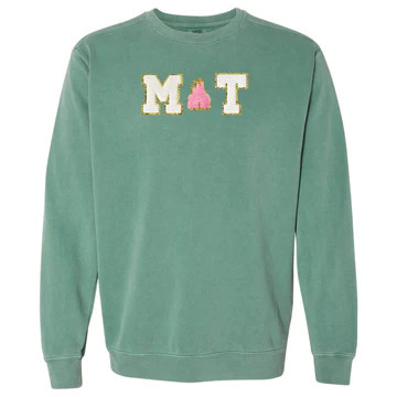 Make It Yours™ Letter Patch Icon Comfort Colors Crewneck Sweatshirt | United Monograms