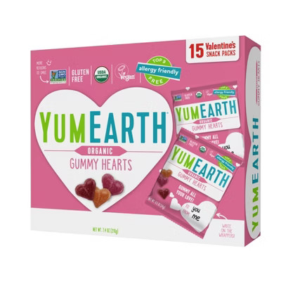 YumEarth Valentine's Organic Heart Gummies - 7.5oz/15ct | Target