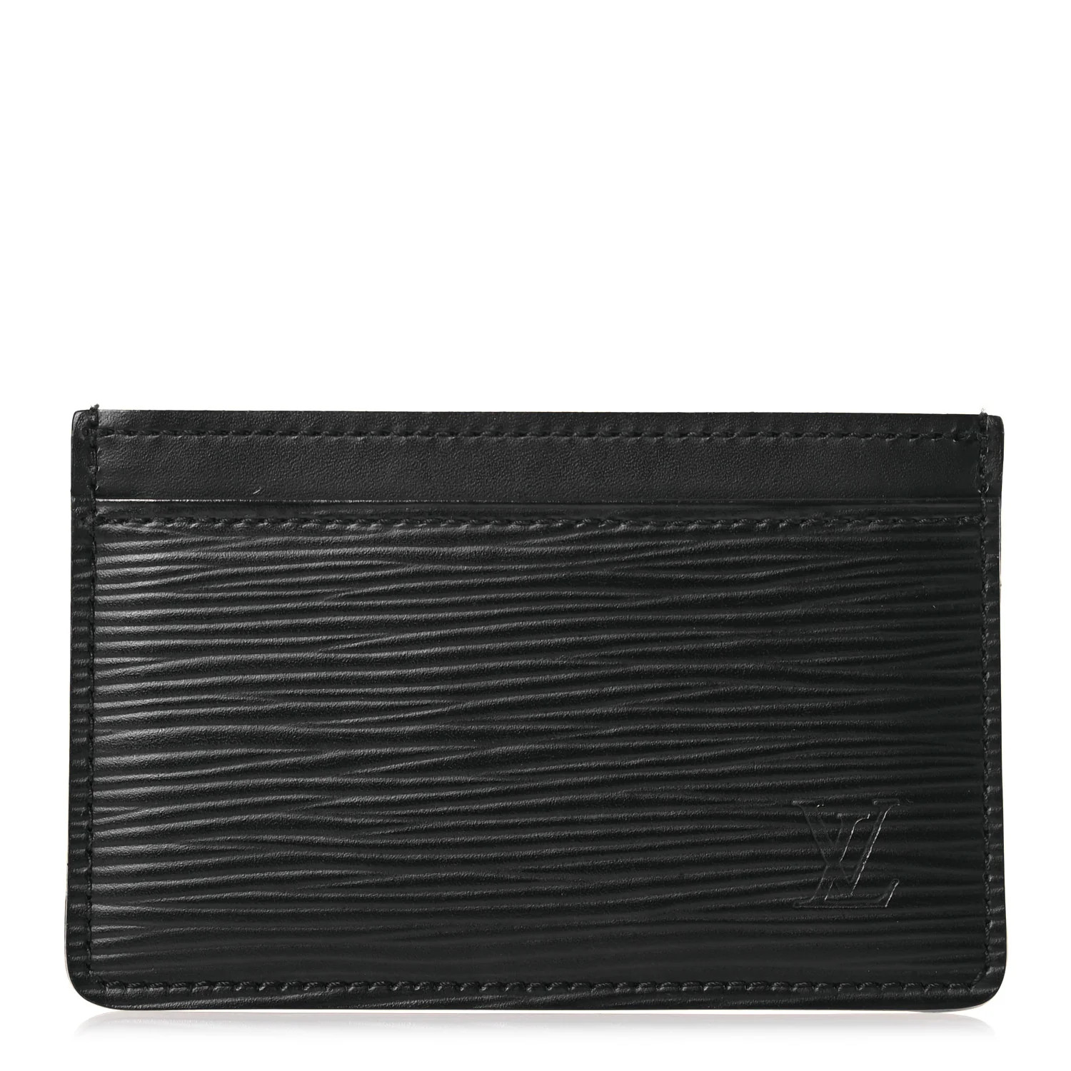 Epi Card Holder Black | FASHIONPHILE (US)