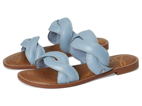 Sam Edelman Women's Hellen Flat Sandal, Blue Breeze, 7 | Amazon (US)