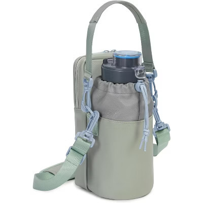 BABYYER Water Bottle Holder with Strap 32oz Insulated Water Bottle Carrier Sling Bag (green) | Target