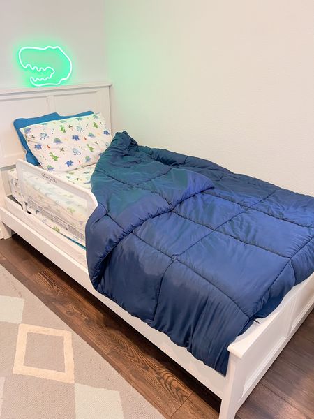 Big boy bed, dinosaur toddler bed, dinosaur neon light

#LTKhome #LTKfamily #LTKkids