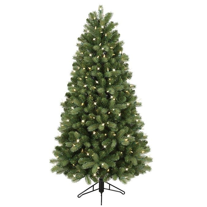 GE 5-ft Colorado Spruce Pre-Lit Traditional Artificial Christmas Tree with 200 Multi-Function Col... | Lowe's