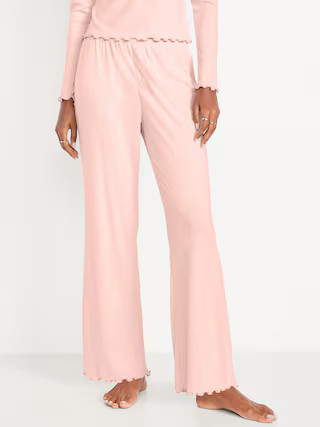 High-Waisted Cozy Rib Pajama Pants | Old Navy (US)