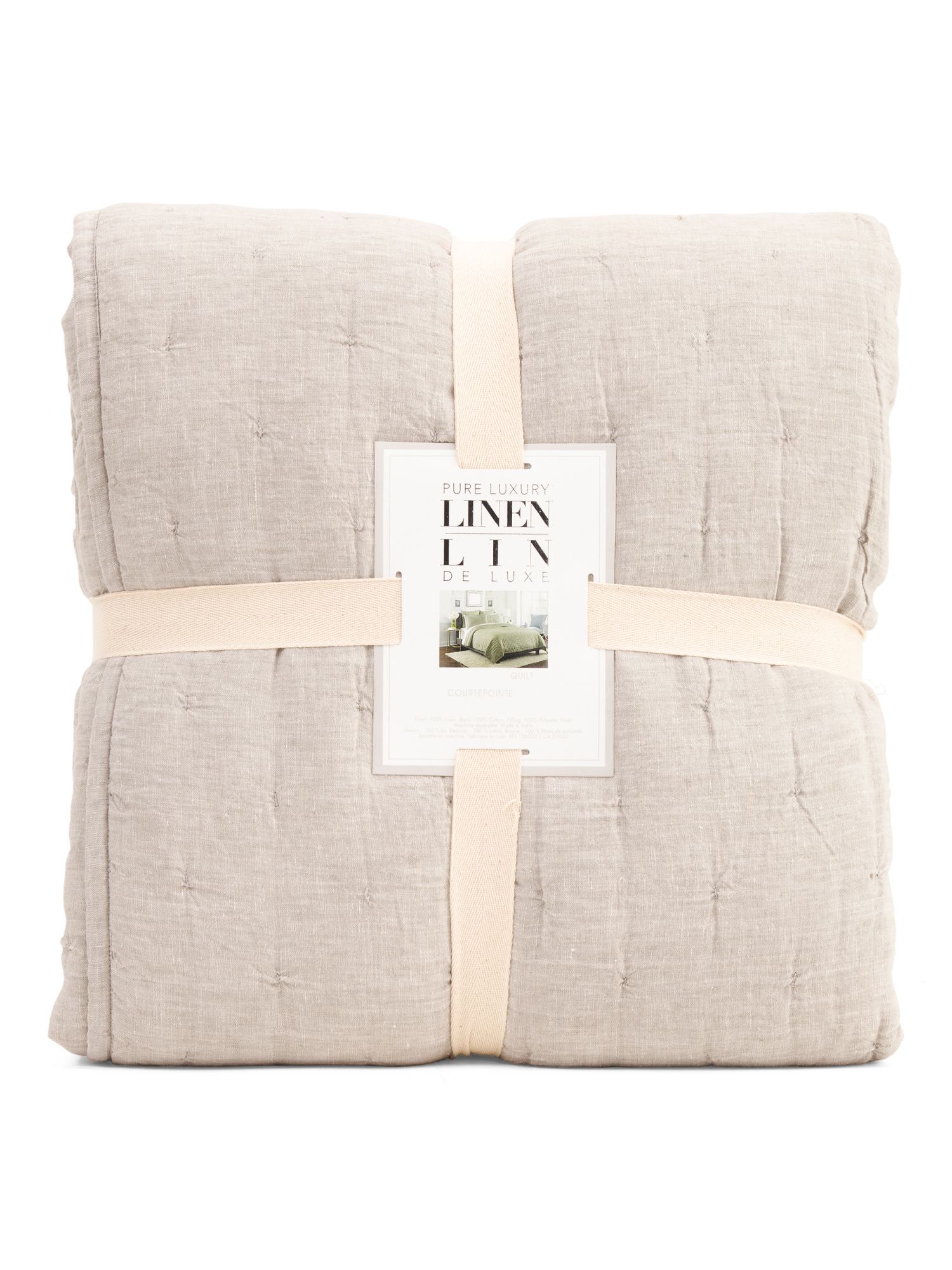 Linen Tufted Coverlet Quilt | TJ Maxx