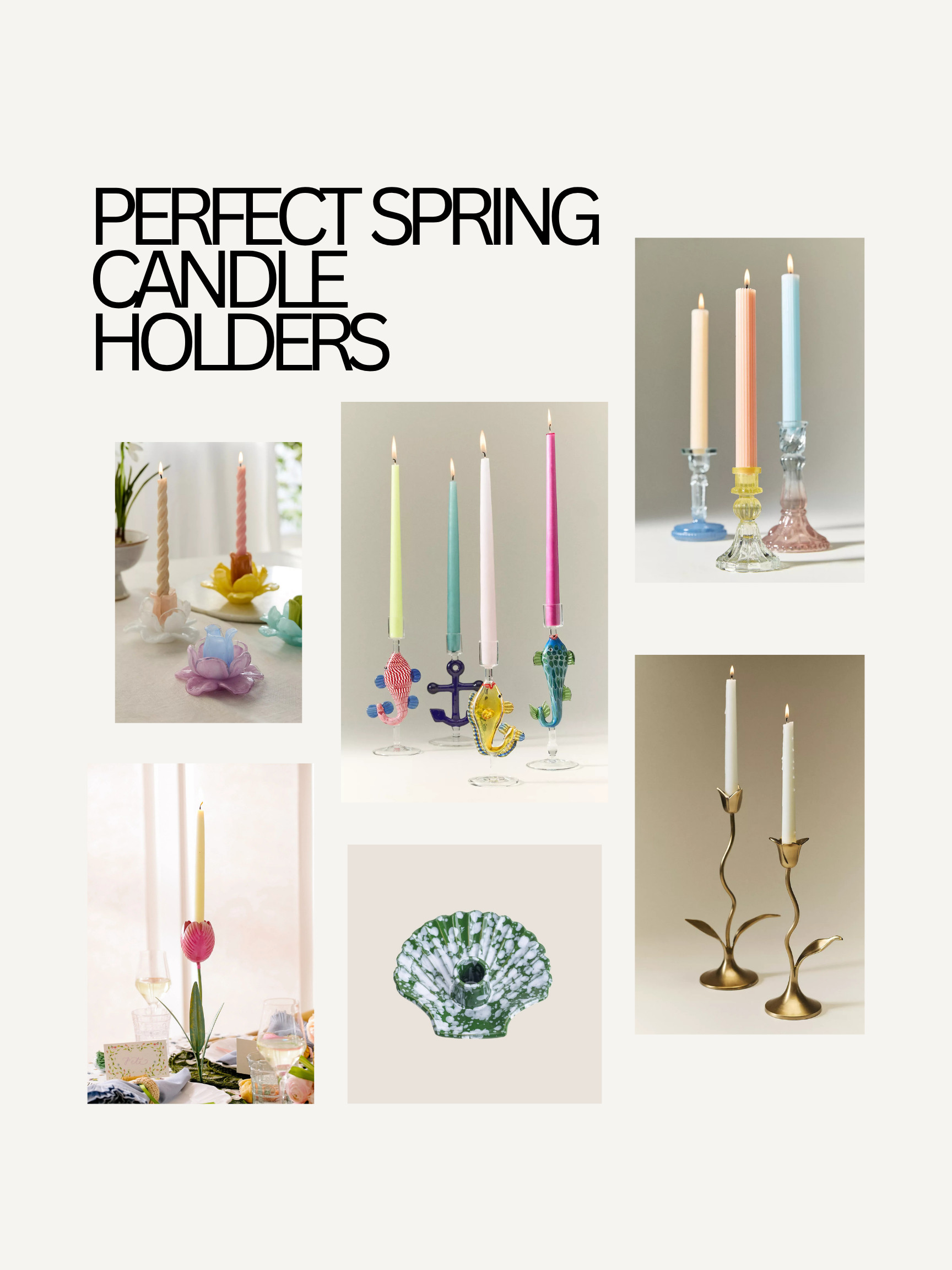 The easiest way to refresh your space for spring? These candle holders add the prettiest pop of color to any table or corner 🌸✨ 

 
