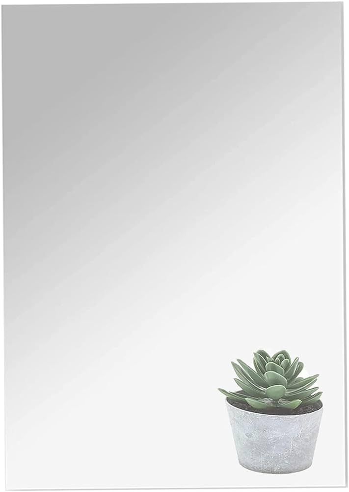 DARENYI 16"x12" Acrylic Mirror Sheet, Flexible Non Glass Body Mirror Tiles Large Self Adhesive Mi... | Amazon (US)