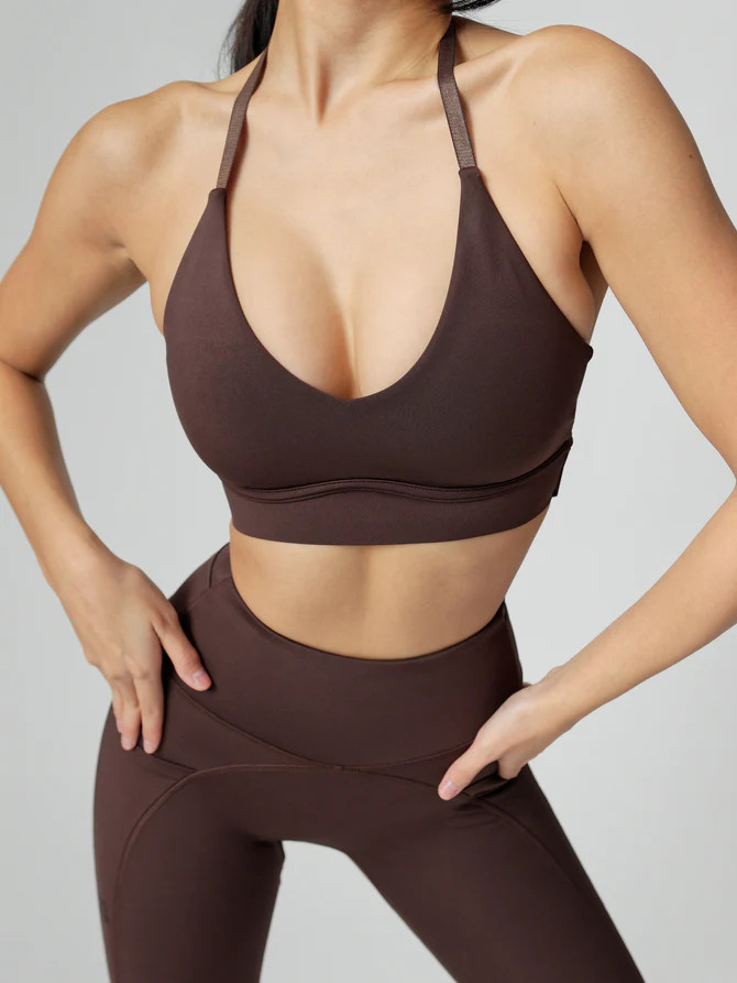 Sultry Sports Bra - Journey Dark Brown | Buffbunny