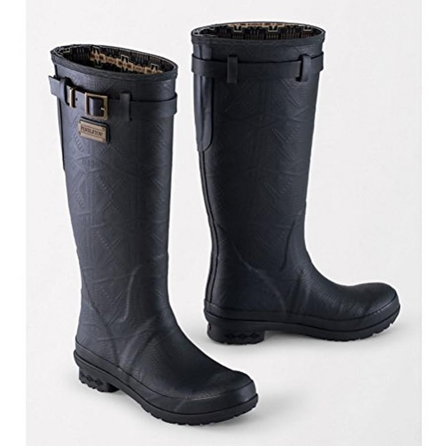 Pendleton New Women's Heritage Tall Boot Embossed Solid Black 10 | Amazon (US)