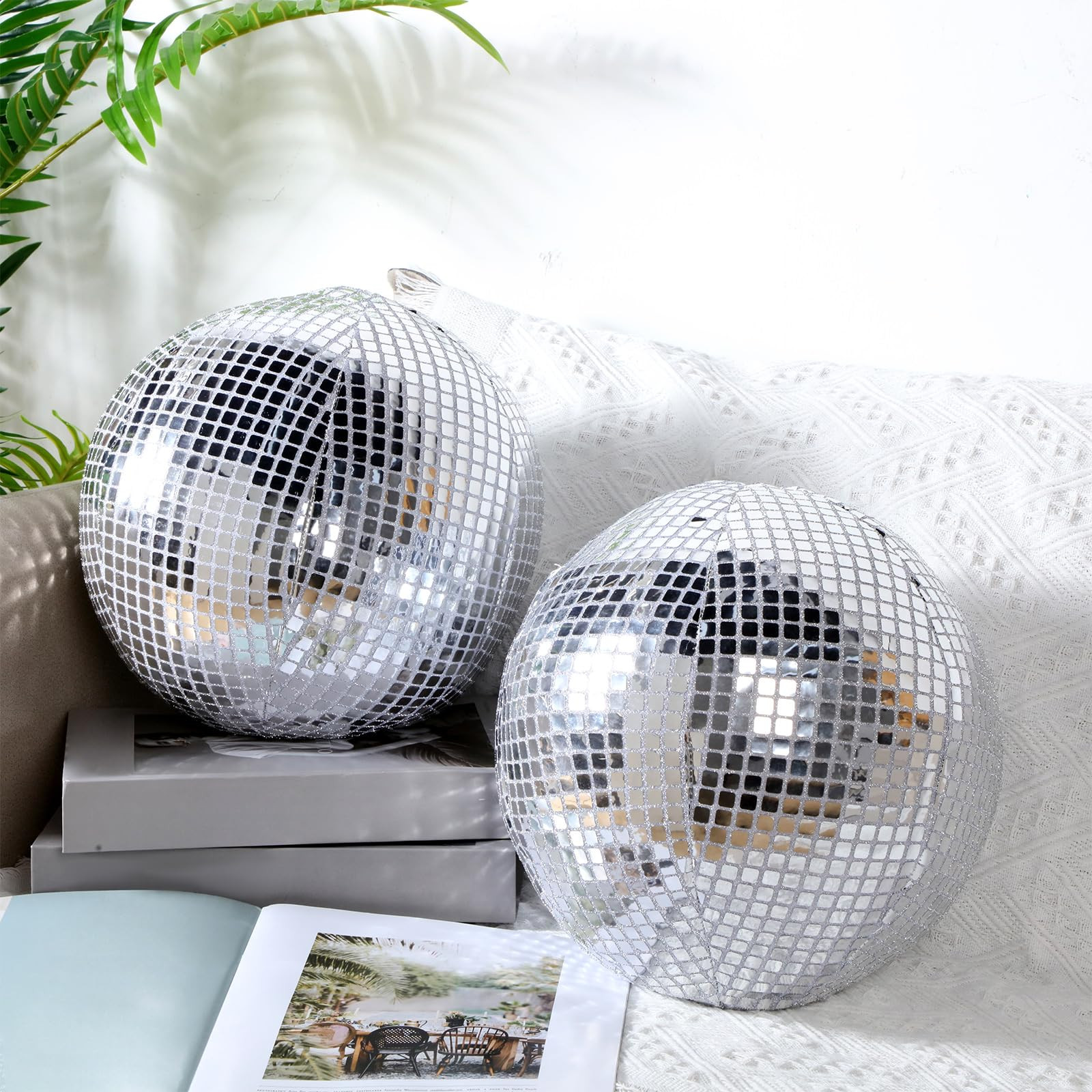 2 Pcs Disco Ball Pillows Decorative Sequin Throw Pillows for Birthday Gifts Bedroom Living Room H... | Amazon (US)