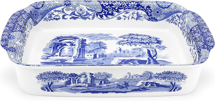 Spode Blue Italian Large Rectangular Handled Dish | Deep Baking Pan for Oven | Casserole and Lasa... | Amazon (US)