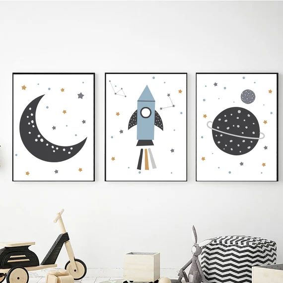 Outer Space Wall Art Printable Wall Art Digital Download | Etsy | Etsy (US)