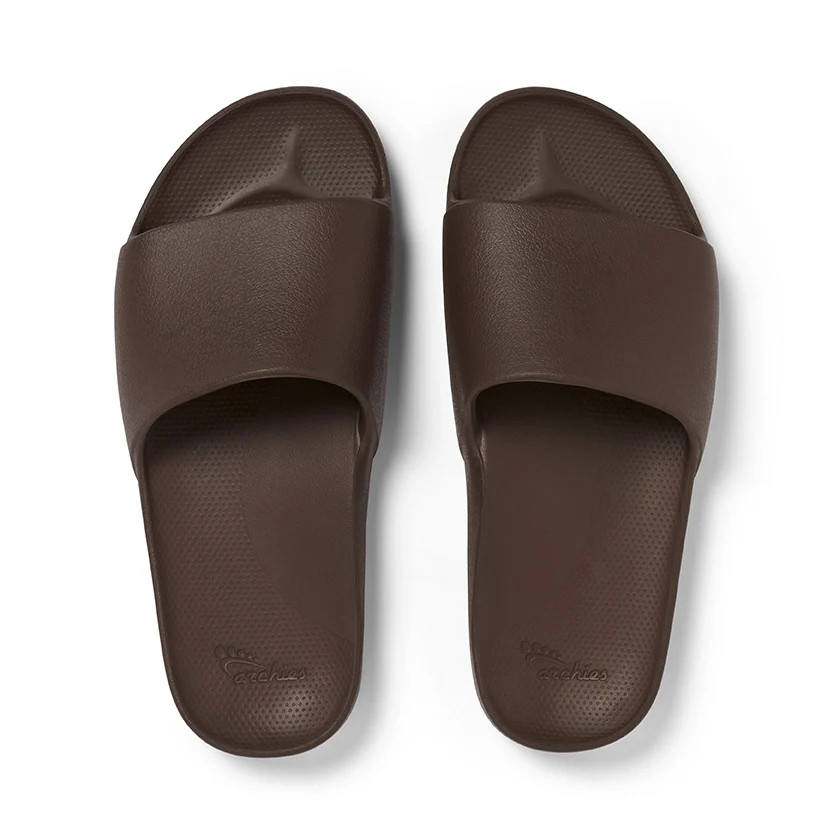 Arch Support Slides - Classic - Brown | Archies Footwear US