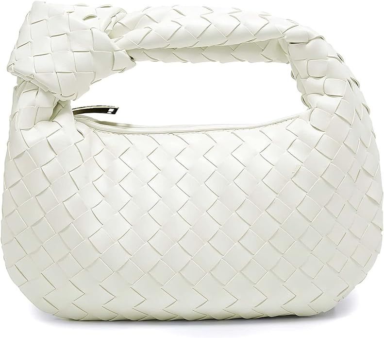 Handbag,Women Shoulder Bag Hobo Handbag Leather Soft Shoulder Bag Clutch Bag Knotted Casual Dumpl... | Amazon (US)