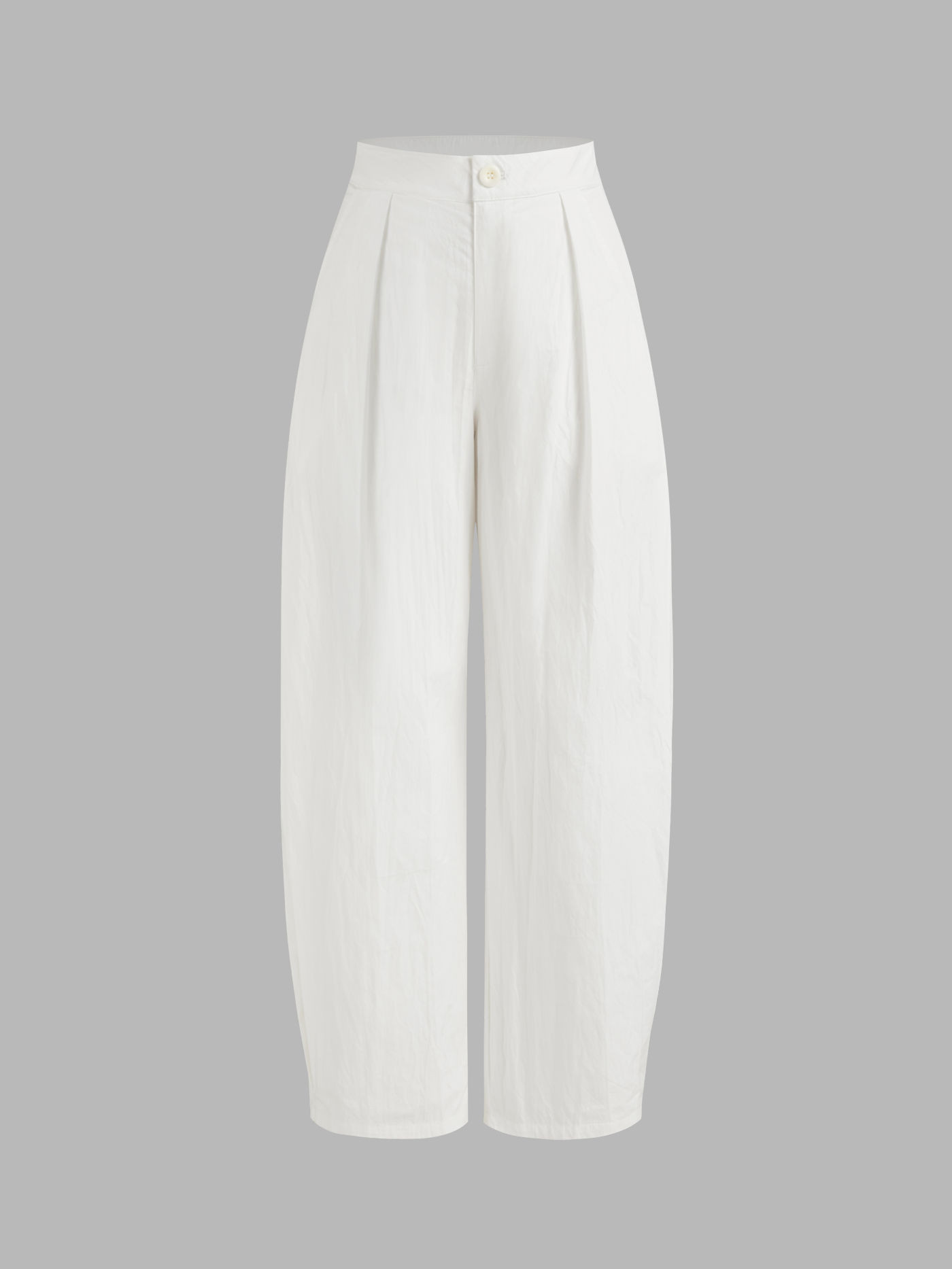 City Chic Woven Cotton Cotton-blend Mid Rise Solid Pocket Barrel-leg Trousers For Work | Cider