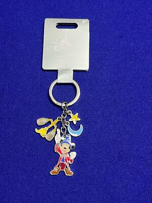 2025 Disney Parks Fantasia Sorcerer Mickey Broomstick Bag Tag Keychain New | eBay | eBay US