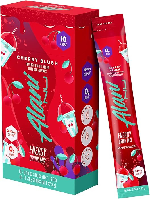 Alani Nu CHERRY SLUSH, Energy Sticks Drink Powder, 200mg Caffeine, Pre Workout Performance with A... | Amazon (US)