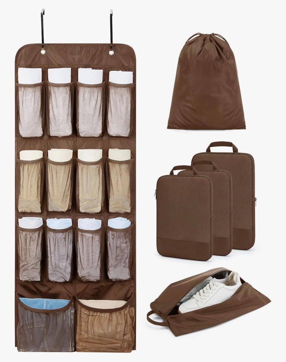 BAGSMART Hanging Compression Packing Cubes for Closet Organizers And Storage, 6 Set Suitcase Organizer Bags Set, Cruise Travel Essentials for Women
Hanging, Compression, Packing Cubes, for Women

#LTKTravel