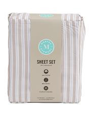 Cotton Striped Sheet Set | TJ Maxx