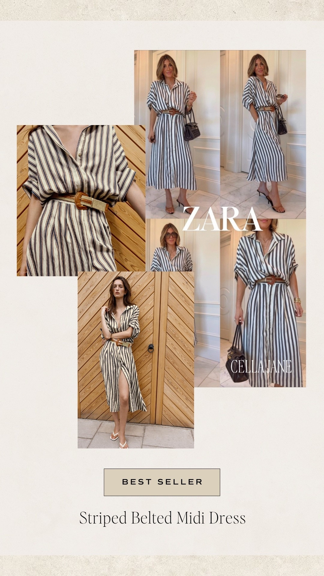 A closer look at this week’s best seller: the @Zara striped belted midi dress.

#LTKfall #LTKdresses #LTKstyletip
