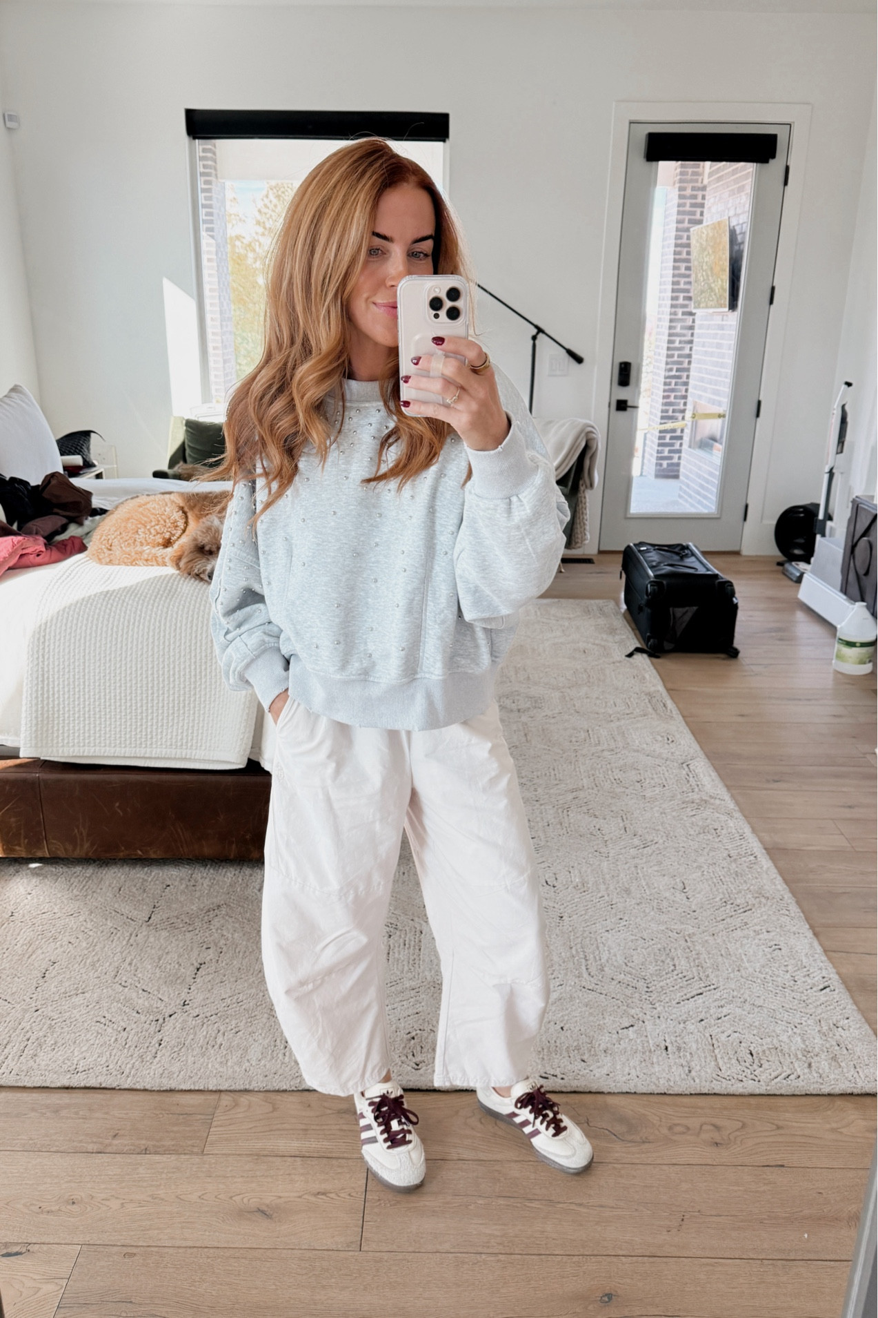 Found this embellished sweatshirt in NYC and I’m OBSESSED. It’s so cute. Wearing an XS in the sweatshirt and XS in the pants, I could have kept my true size small in the pants, but they were a little long. @fpmovement #fpmovementpartner

#LTKStyleTip