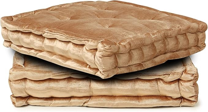 REDEARTH Velvet Floor Pillows-Premium Rayon Cotton Velvet Washable Extra Soft Plush Square seat C... | Amazon (US)