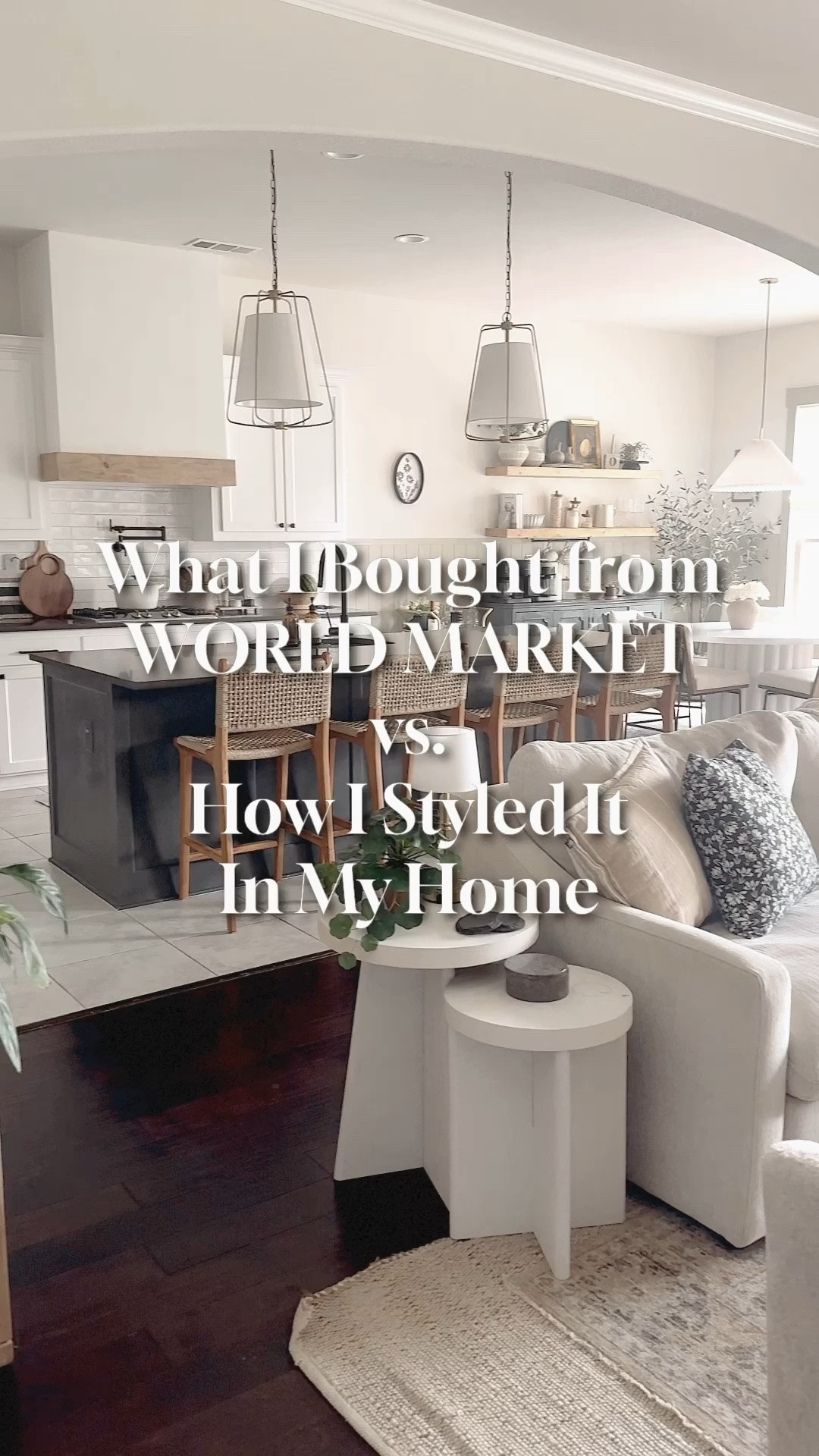 World market home decor finds, round coffee table, oversized pot for faux tree, vintage style lumbar
Pillow, throw pillow, living room decor 

#LTKHome #LTKSummerSales