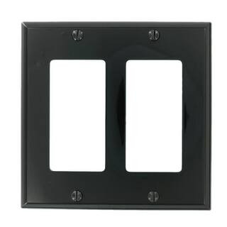 2-Gang Black Decora/Rocker Nylon Standard Wall Plate (1-Pack) 80409-NE | The Home Depot